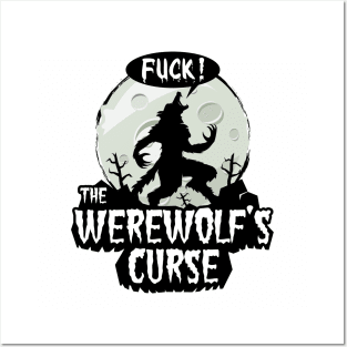 Funny Werewolf's Curse Swearing For Werewolf Horror Fan Posters and Art